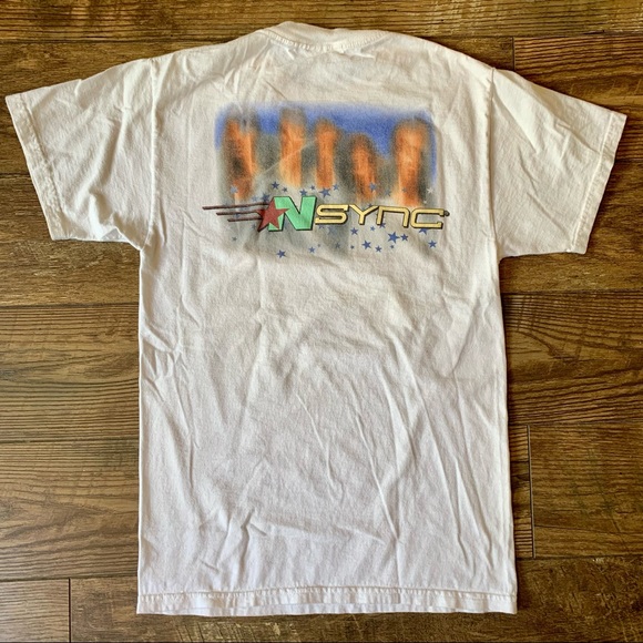 VTG 90s Rare NSync Double Graphic Band T-Shirt - Picture 3 of 7